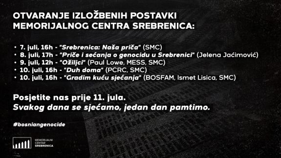 Memorijalni centar Srebrenica u julu otvara pet izložbenih postavki