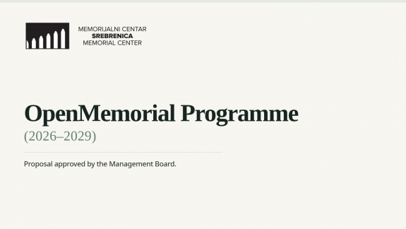 Upravni odbor Memorijalnog centra Srebrenica odobrio prijedlog Programa otvorenog Memorijala